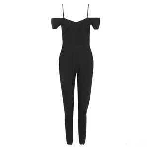 Charlotte Russe cold shoulder black jumpsuit | size L | NWT